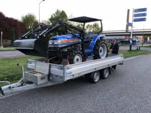 Traktor op voorlader